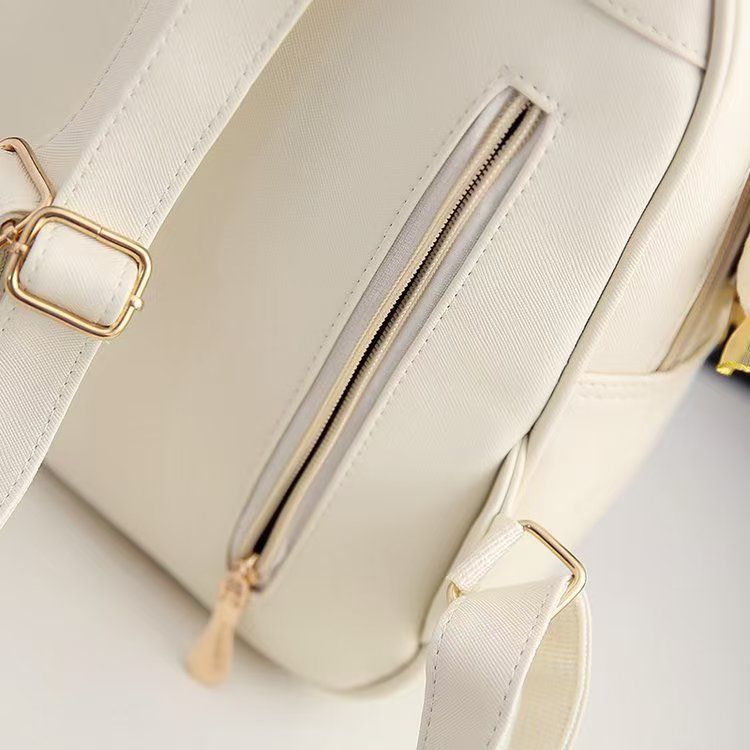 Korean Version PU Leather College-Style Double-Shoulder Mother-And-Daughter Three-Piece Backpack For Ladies New Color Women's School Bag