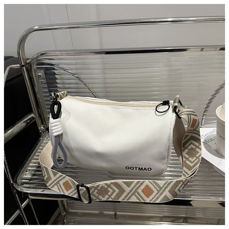 Women's Bag - Casual Crossbody Bag With Wide Shoulder Strap This Is A Trendy Simple Design Bag From This Season It's Like A Boston Bag But With A Unique Design It's A S Small And Exclusive Type Of Bag