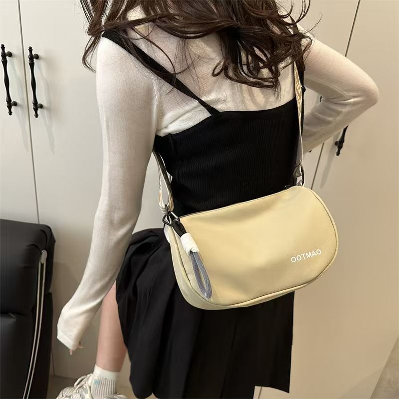 Women's Bag - Casual Crossbody Bag With Wide Shoulder Strap This Is A Trendy Simple Design Bag From This Season It's Like A Boston Bag But With A Unique Design It's A S Small And Exclusive Type Of Bag