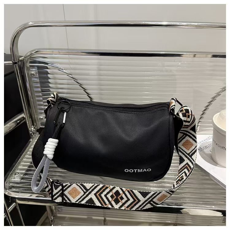 Women's Bag - Casual Crossbody Bag With Wide Shoulder Strap This Is A Trendy Simple Design Bag From This Season It's Like A Boston Bag But With A Unique Design It's A S Small And Exclusive Type Of Bag