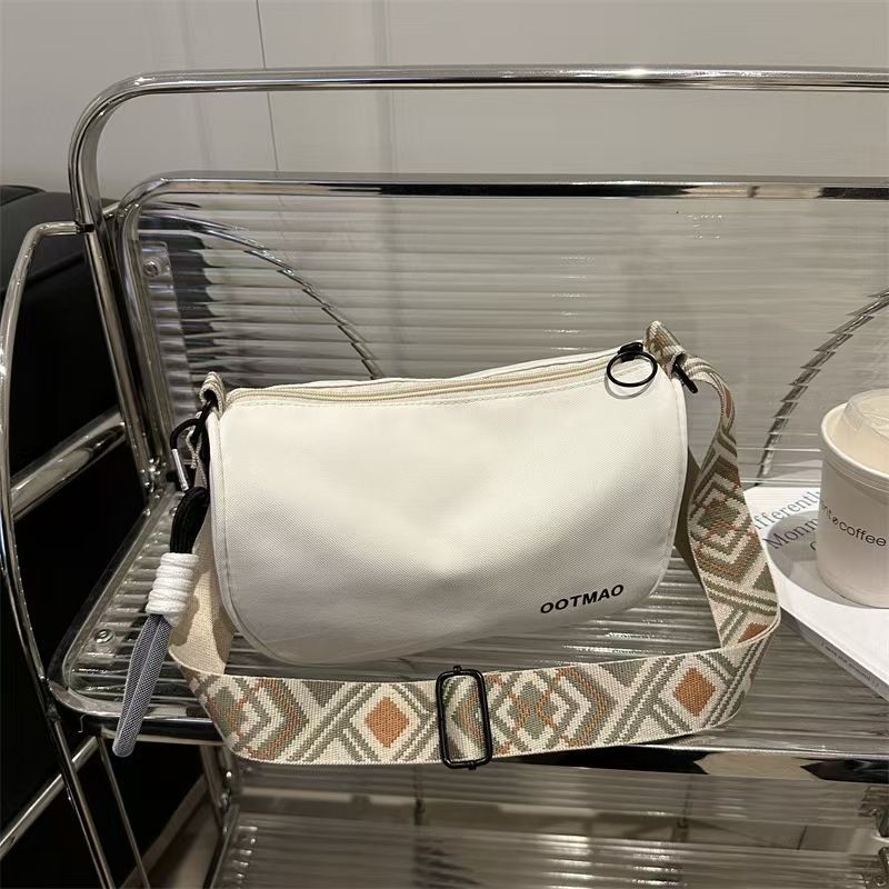 Women's Bag - Casual Crossbody Bag With Wide Shoulder Strap This Is A Trendy Simple Design Bag From This Season It's Like A Boston Bag But With A Unique Design It's A S Small And Exclusive Type Of Bag