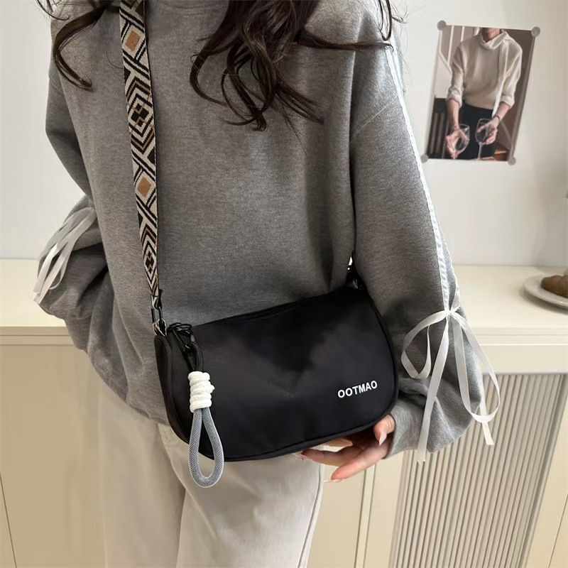 Women's Bag - Casual Crossbody Bag With Wide Shoulder Strap This Is A Trendy Simple Design Bag From This Season It's Like A Boston Bag But With A Unique Design It's A S Small And Exclusive Type Of Bag
