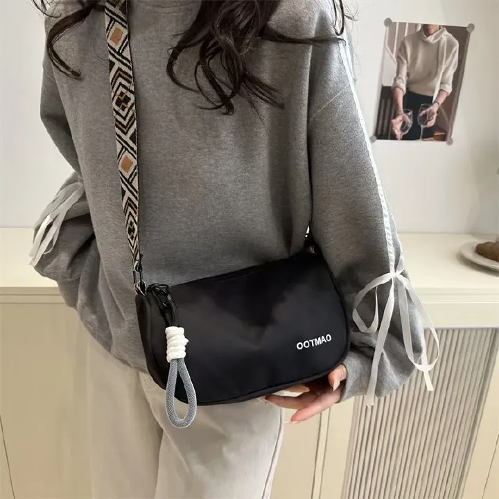 Women's Bag - Casual Crossbody Bag With Wide Shoulder Strap This Is A Trendy Simple Design Bag From This Season It's Like A Boston Bag But With A Unique Design It's A S Small And Exclusive Type Of Bag