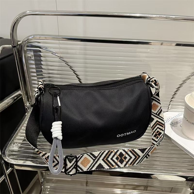 Women's Bag - Casual Crossbody Bag With Wide Shoulder Strap This Is A Trendy Simple Design Bag From This Season It's Like A Boston Bag But With A Unique Design It's A S Small And Exclusive Type Of Bag
