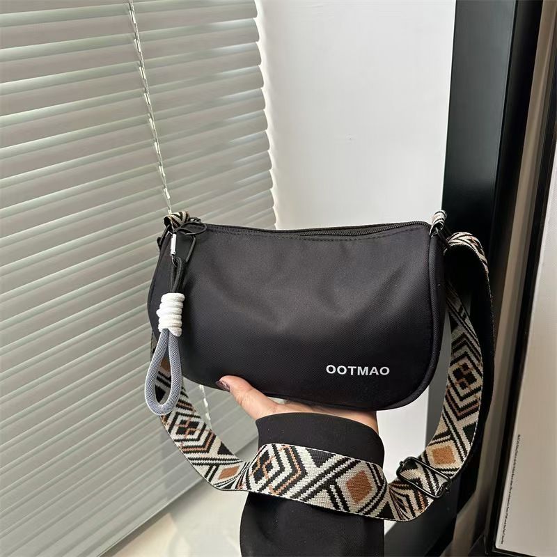 Women's Bag - Casual Crossbody Bag With Wide Shoulder Strap This Is A Trendy Simple Design Bag From This Season It's Like A Boston Bag But With A Unique Design It's A S Small And Exclusive Type Of Bag