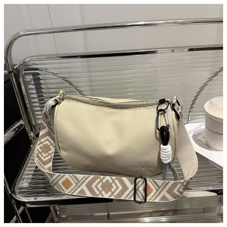 Women's Bag - Casual Crossbody Bag With Wide Shoulder Strap This Is A Trendy Simple Design Bag From This Season It's Like A Boston Bag But With A Unique Design It's A S Small And Exclusive Type Of Bag