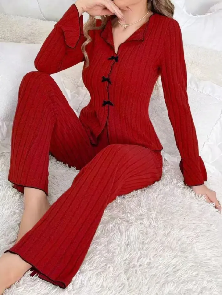 Fashionable Winter & Autumn Women's 2-Piece Loungewear Set - Casual Versatile Wearable Outdoors Home Wear | Warm Comfortable Stylish Intimate Set for Daily Use