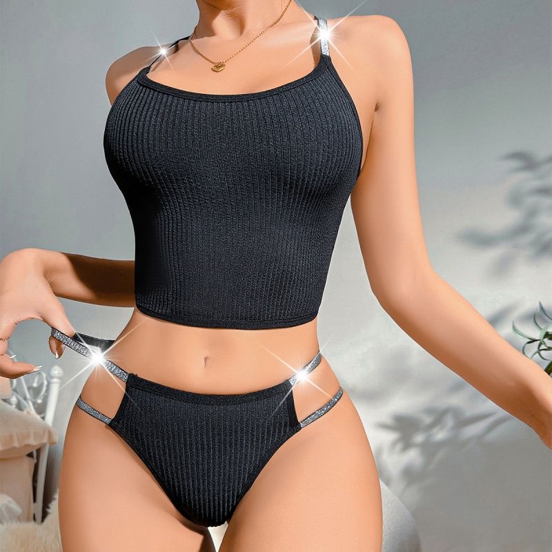 New Arrival Fashion Women Bra And Panty Set Push Up Gathering Comfortable Breathable Thin Strap Half Hip Coverage Ladies Underwear Set