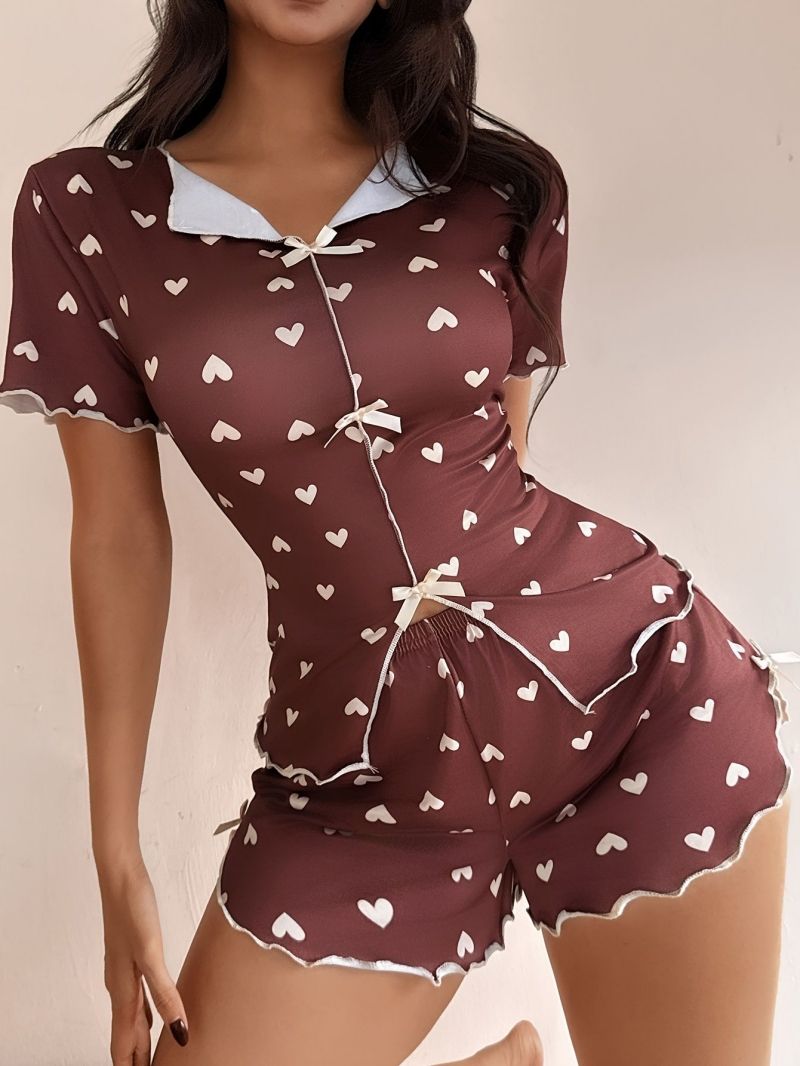 Women's Summer Pajama Set - Breathable Sling Top with Letter Print & Plaid Shorts Soft Comfortable Casual Loungewear for Home Daily Wear | Stylish Sleepwear Outfit for Ladies