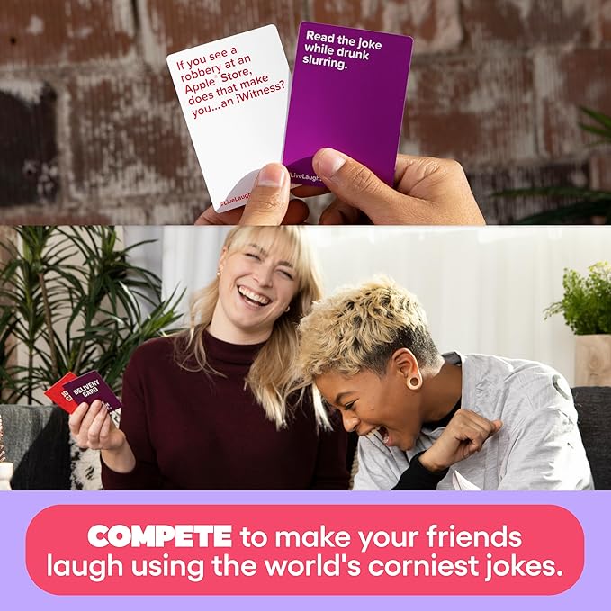 PREMIUM  Live Laugh Lose - The Party Game Where You Compete to Make Corny Jokes Funny For Adults and People Over 18