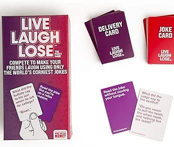 PREMIUM  Live Laugh Lose - The Party Game Where You Compete to Make Corny Jokes Funny For Adults and People Over 18
