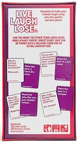 PREMIUM  Live Laugh Lose - The Party Game Where You Compete to Make Corny Jokes Funny For Adults and People Over 18