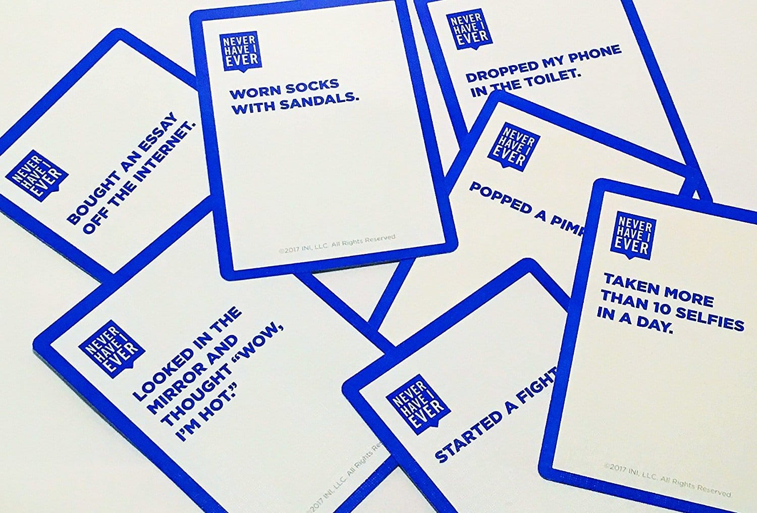 PREMIUM Never Have I Ever Card Game - Party Game of Poor Life Decisions - Ages 18 and Up – The Classic Viral Hilarious and Funny Icebreaker for Adults - 4-12 Players