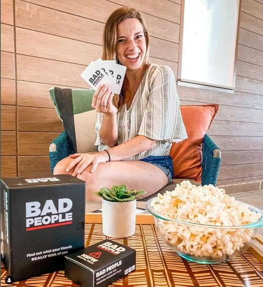 PREMIUM Bad People Party Card Game for Adult (Pack of 1) Family Card Game for Adult (Ages: 18 Years & Up; Players: 3-10)