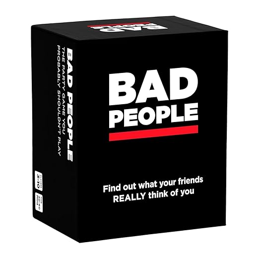 PREMIUM Bad People Party Card Game for Adult (Pack of 1) Family Card Game for Adult (Ages: 18 Years & Up; Players: 3-10)