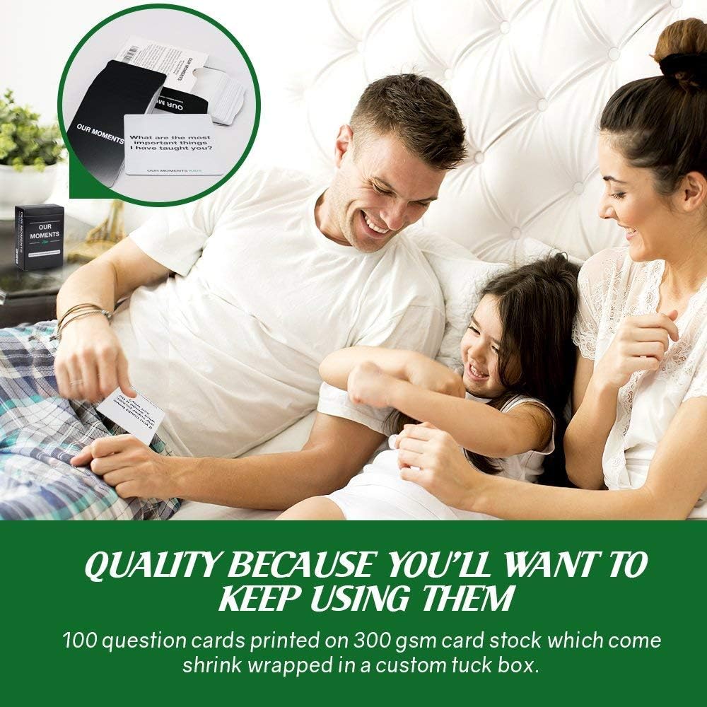 FRIENDLY Our Moments Kids: 100 Conversation Starter Cards for Families and Kids - Relationship Building - Car Travel, Road Trip & Card Game for Healthy Loving Family - Questions for Family Activities