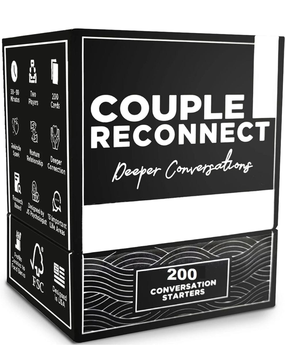 LUXURY Couple Reconnect  – 200 Conversation Starter Card Game | Fun & Meaningful Relationship Building Game for Couples | Deep Questions for Two Players