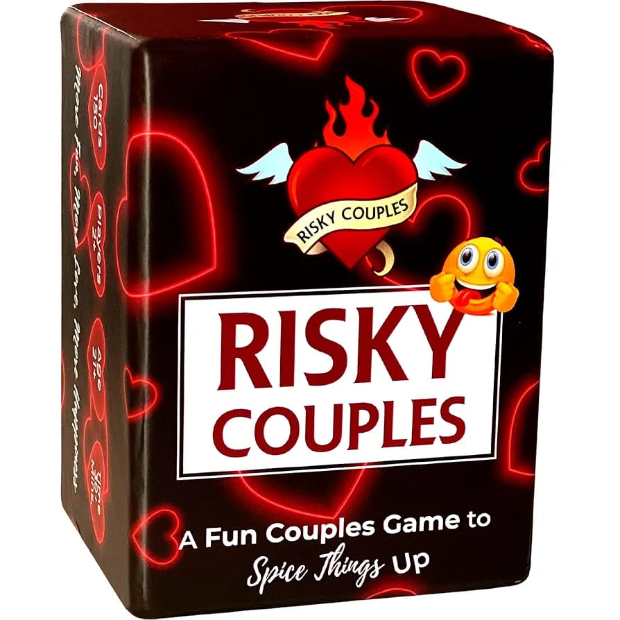 ROMANTIC Risky Couples - Fun Date Night Card Game: 150 Exciting Dares & Questions for Partners. Perfect for Romantic Anniversaries, Valentine's Day, and Gifts for Couples