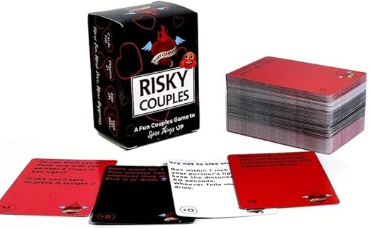 ROMANTIC Risky Couples - Fun Date Night Card Game: 150 Exciting Dares & Questions for Partners. Perfect for Romantic Anniversaries, Valentine's Day, and Gifts for Couples