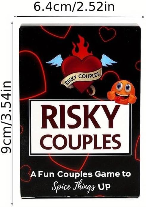 ROMANTIC Risky Couples - Fun Date Night Card Game: 150 Exciting Dares & Questions for Partners. Perfect for Romantic Anniversaries, Valentine's Day, and Gifts for Couples