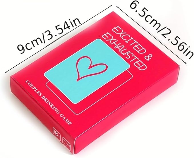ROMANTIC Excited and Exhausted Couples Card Game - Drinking Game & Fun Gift Idea for Adults - Excited & Exhausted