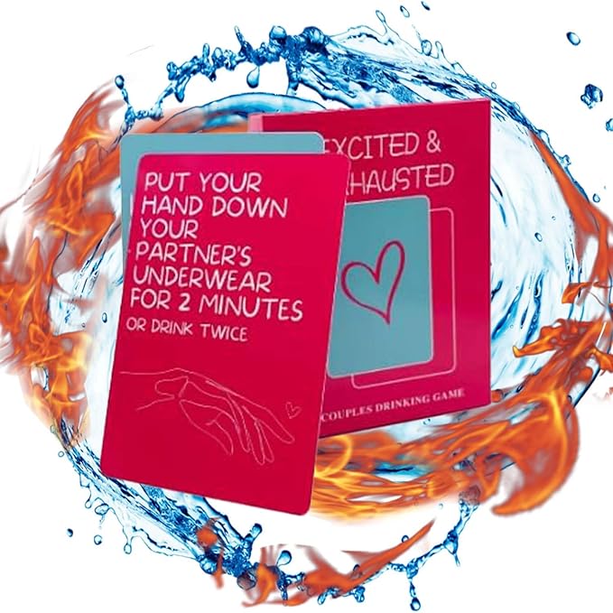 ROMANTIC Excited and Exhausted Couples Card Game - Drinking Game & Fun Gift Idea for Adults - Excited & Exhausted