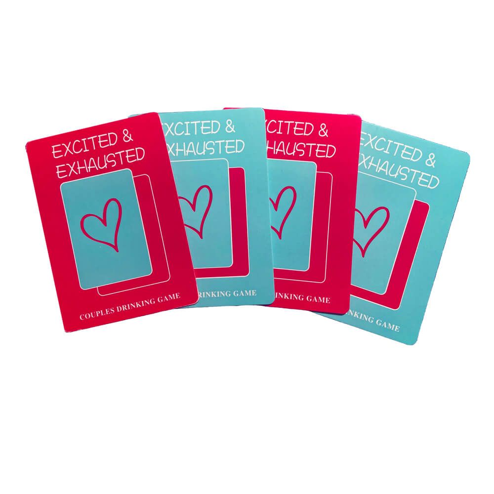 ROMANTIC Excited and Exhausted Couples Card Game - Drinking Game & Fun Gift Idea for Adults - Excited & Exhausted