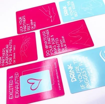 ROMANTIC Excited and Exhausted Couples Card Game - Drinking Game & Fun Gift Idea for Adults - Excited & Exhausted
