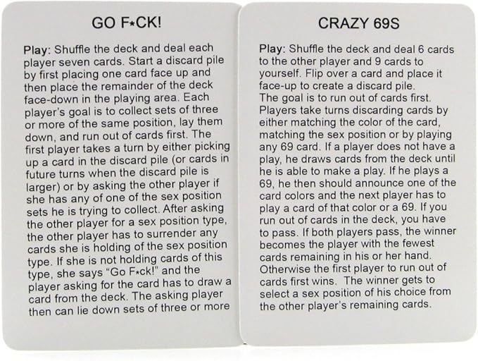 RACY Go Fish Gone Naughty - Go F*ck: Crazy 69s Sex Snap Go Fck! Card Game - A Dirty Version of Go Fish For Adults 18+