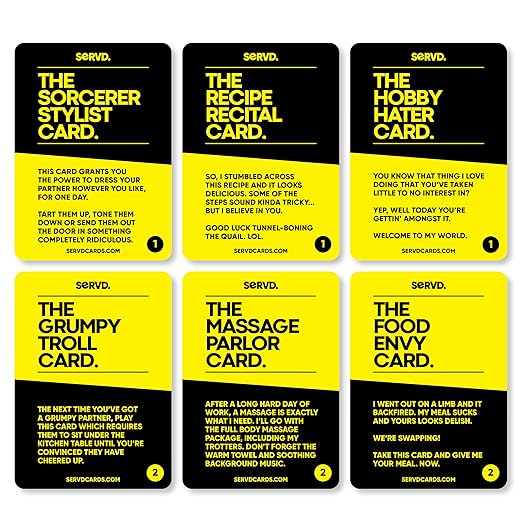 PREMIUM Servd Couples Edition - The hilarious Real Life Couples Card Game His & Hers - Funny Real Life Couple Card Game for Adults