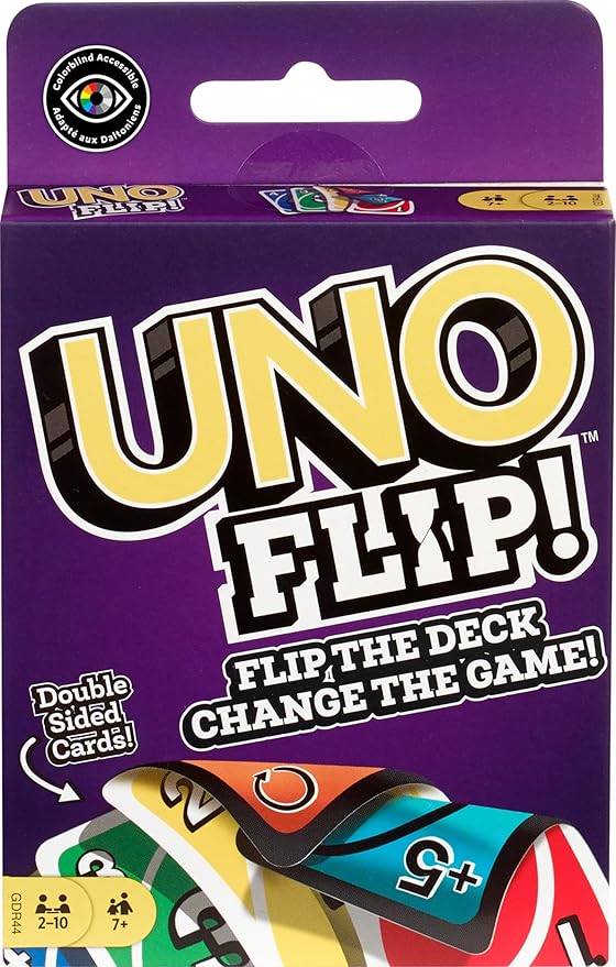 ENJOYABLE Uno Flip! Family Card Game, with 112 Cards, Makes a Great Game for 7 Year Olds and Up