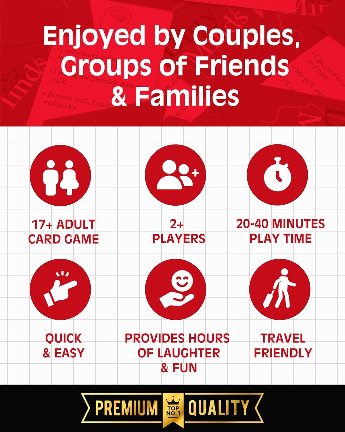 EXCITING Dirty Minds Card Game for Adults, Party Game for Couples Date Night and Bachelorette Parties