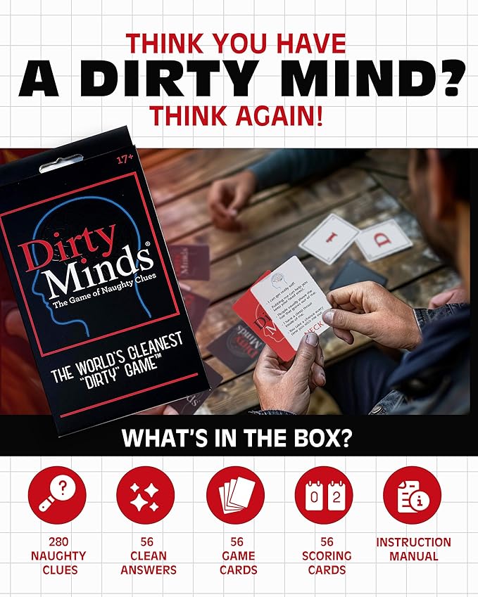EXCITING Dirty Minds Card Game for Adults, Party Game for Couples Date Night and Bachelorette Parties