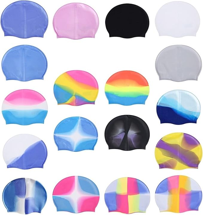PREMIUM Silicon Swimming Cap Head Cap Adult Silicone Swimming Cap Particles Anti-Static Hair Protect Hair Sports Swim Pool Stretchable Hats