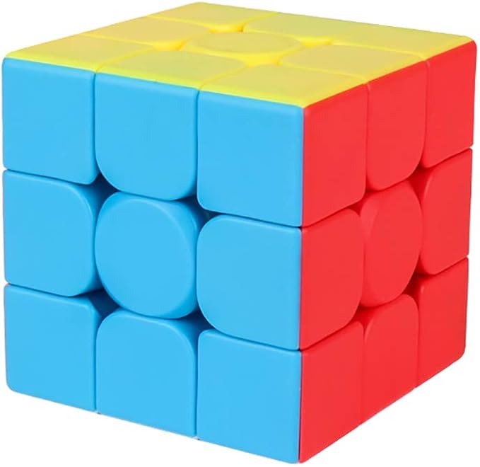 PREMIUM 3x3x3 Speed Cube,Stickerless Magic Cube,Smooth Turning Puzzle Box with Anti-Sticky Design,The Most Educational Toy to Effectively Improve Your Child's Concentration and Responsiveness