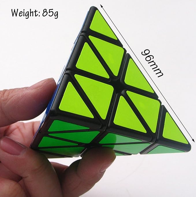 ADVANCED 3X3 Pyramid Speed Cube Toy 3X3X3 Speed Cube Triangle Puzzle Magic Cube Puzzle Black Toy for Kids and Adults