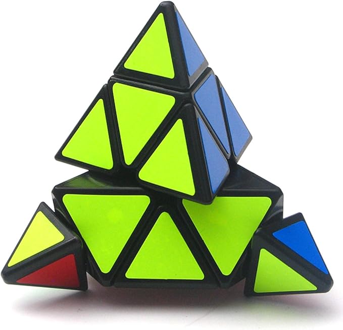 ADVANCED 3X3 Pyramid Speed Cube Toy 3X3X3 Speed Cube Triangle Puzzle Magic Cube Puzzle Black Toy for Kids and Adults