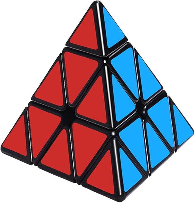 ADVANCED 3X3 Pyramid Speed Cube Toy 3X3X3 Speed Cube Triangle Puzzle Magic Cube Puzzle Black Toy for Kids and Adults
