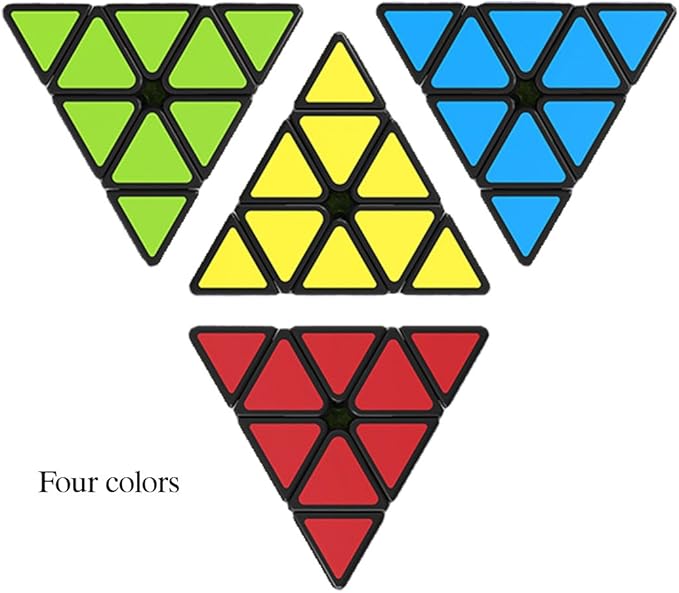 ADVANCED 3X3 Pyramid Speed Cube Toy 3X3X3 Speed Cube Triangle Puzzle Magic Cube Puzzle Black Toy for Kids and Adults