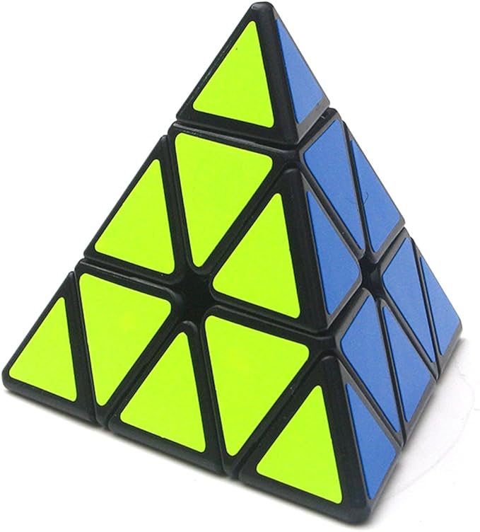 ADVANCED 3X3 Pyramid Speed Cube Toy 3X3X3 Speed Cube Triangle Puzzle Magic Cube Puzzle Black Toy for Kids and Adults