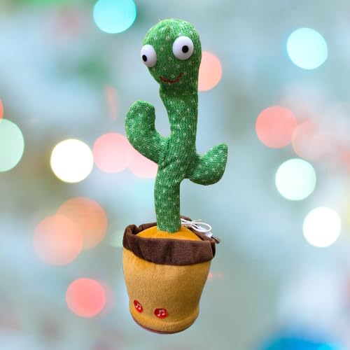 INTERESTING Talking Dancing Cactus with Music, Multiple Songs Plush Toys for Kids, Christmas Birthday Gifts for Girls Boys