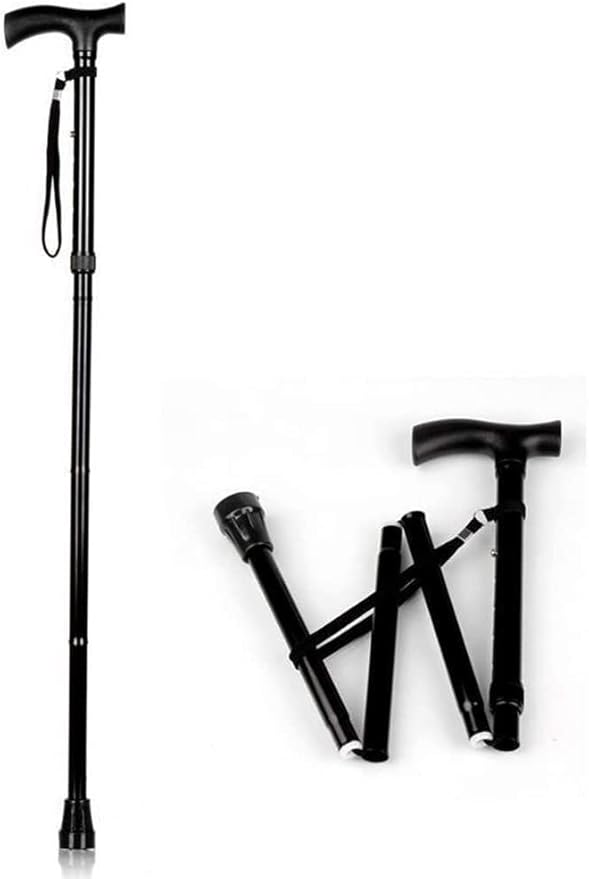 PREMIUM Foldable Walking Stick Booster Ultralight Trekking Pole Telescopic Walking Stick Outdoor Travel Aluminum Crutches Parent's Gift