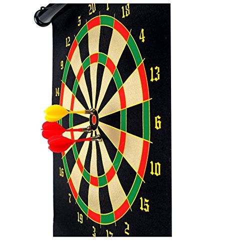 PREMIUM Magnetic Dart Board  Roll-up Hanging Dart Board Set and Bullseye Game with Darts Family-Friendly Magnetic Dartboard Game