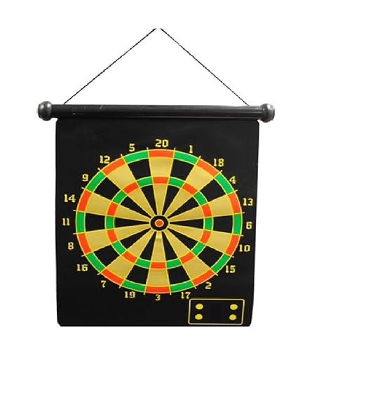 PREMIUM Magnetic Dart Board  Roll-up Hanging Dart Board Set and Bullseye Game with Darts Family-Friendly Magnetic Dartboard Game