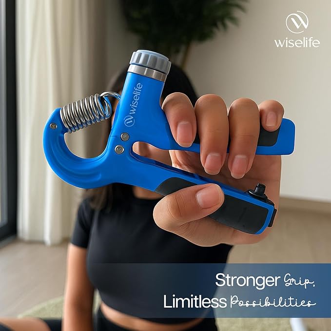 ADJUSTABLE Handgrip with Counter for Men, Women & Kids | Hand Gripper Equipment for Gym & Home Workout | Adjustable Resistance Up To 60 Kg | Power Gripper For Finger, Forearm (Green)