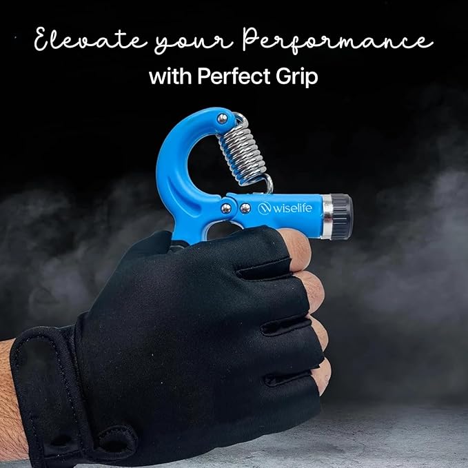 ADJUSTABLE Handgrip with Counter for Men, Women & Kids | Hand Gripper Equipment for Gym & Home Workout | Adjustable Resistance Up To 60 Kg | Power Gripper For Finger, Forearm (Green)