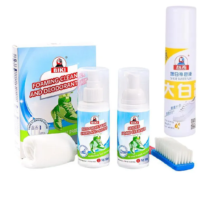5-in-1 Sneakers Care & Cleaner Combo Kit- Foam Cleaner, Deodorant Towel, Brush, and sneaker whitener