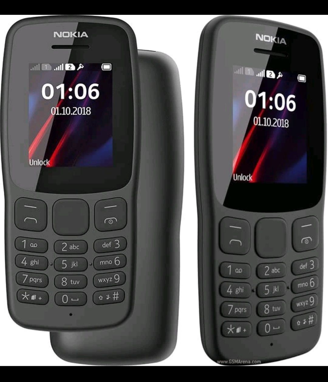 BRAND NEW Nokia 106 4G!!! Mobile Phones, 1.8" Dual SIM Cards Cell Phone 800 MAh Removable Battery Cheap Durable Classic For Basic Communication with FM Radio and Micro USB connector FEATURE PHONE