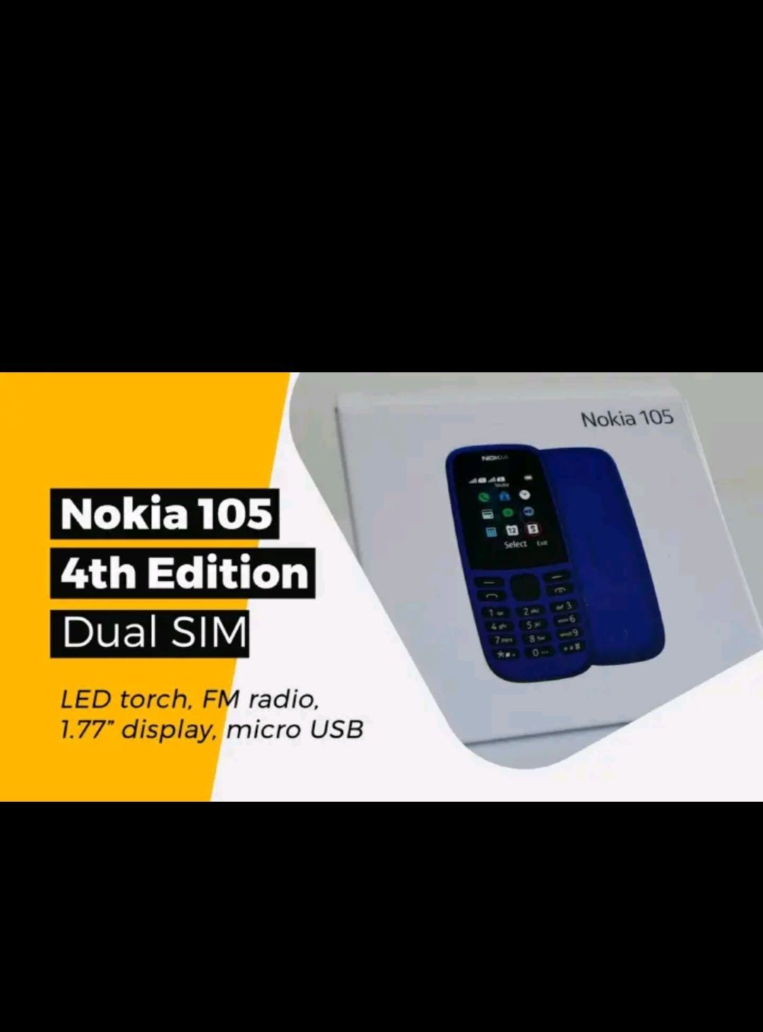 [NEW ARRIVAL!!]Nokia 105 4G Original Nokia Phone 800 mAh Battery 1.77`` Dual SIM Cards Unlocked Cheap Durable Brand New Phone Classic Feature phone kabambe/ Featured phone katululu