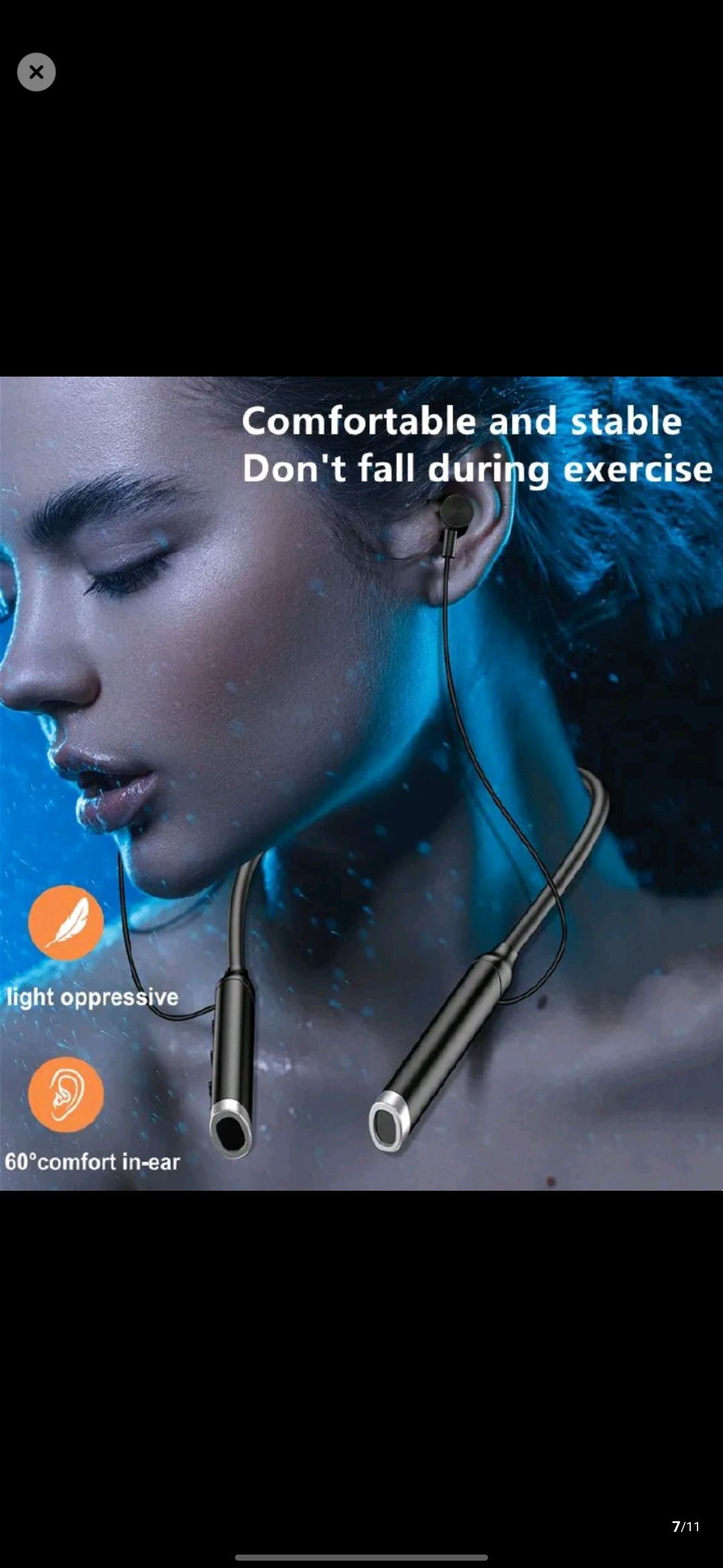 RichRipple G03 Wireless  Bluetooth Sports Earphones Neckband Earphones Earbuds Hanging Neck Band Sports Two Ears in-ear Neck Hanging Long Standby with Magnetic Voice Assistant